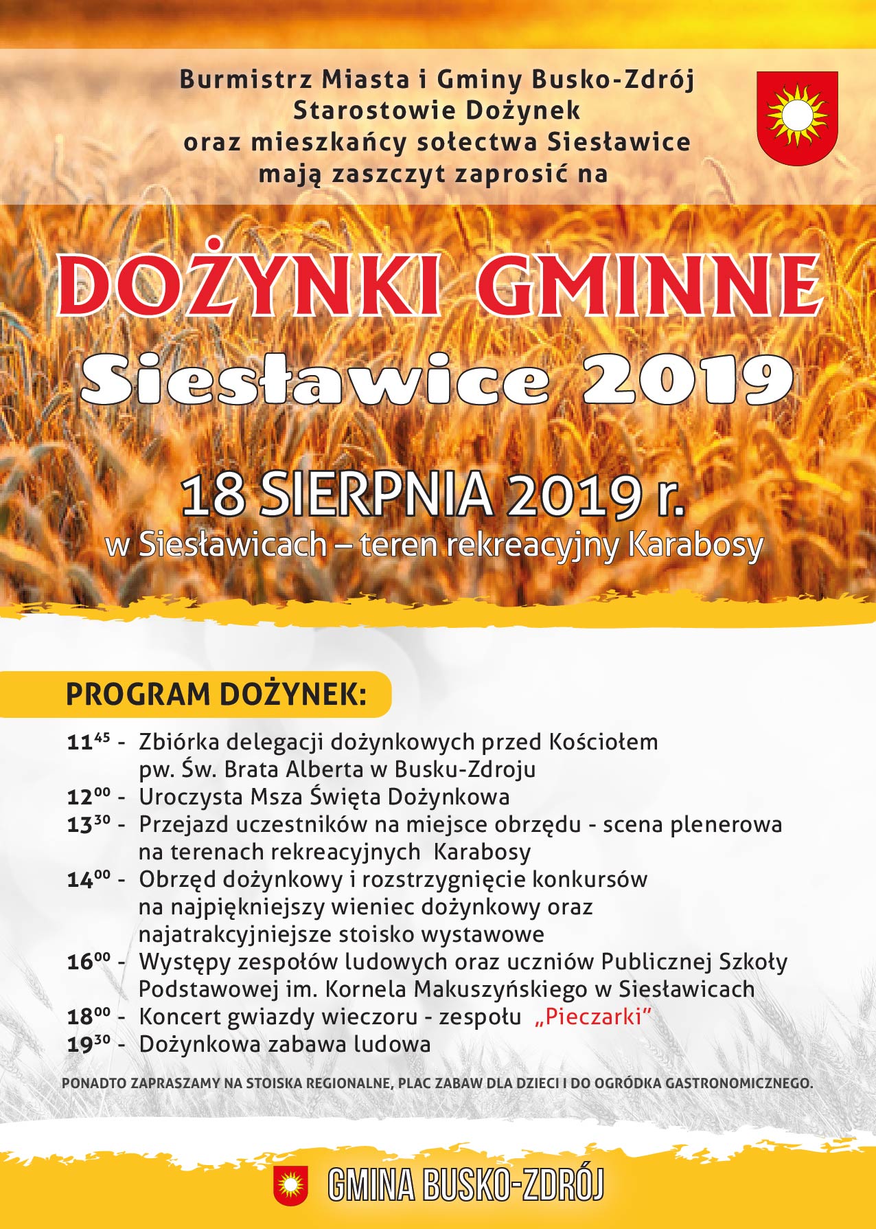 Dożynki Gminne Siesławice 2019