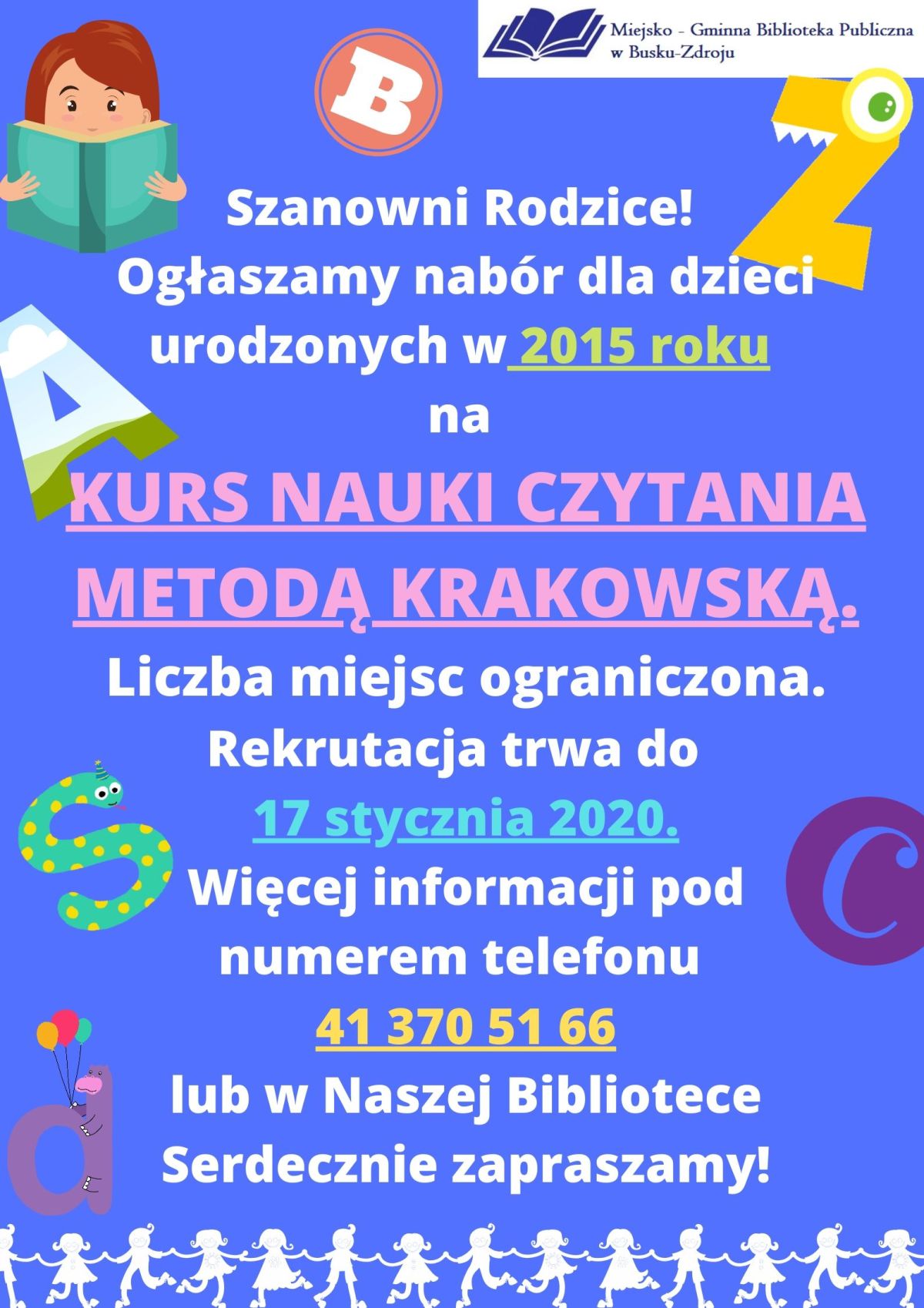 Nauka Czytania w Miejsko - Gminnej Bibliotece Publicznej w Busku-Zdroju