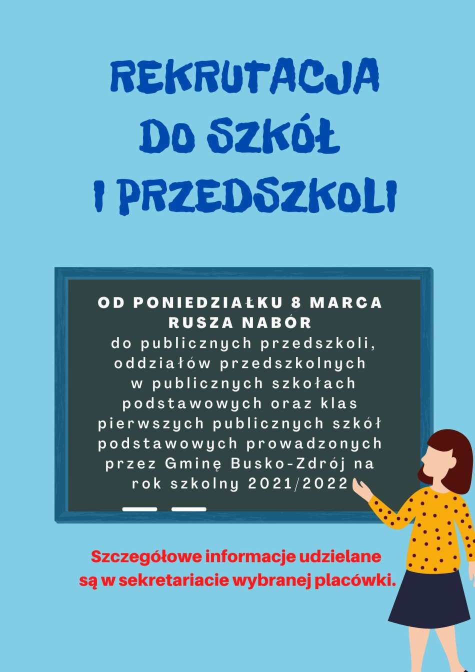 REKRUTACJA DO SZKÓŁ I PRZEDSZKOLI