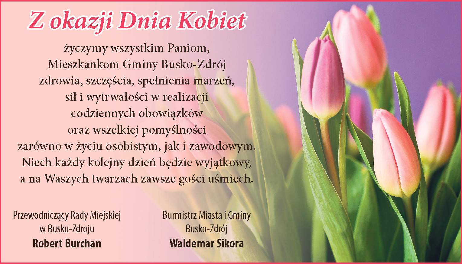 Najlepsze życzenia dla wszystkich Pań!
