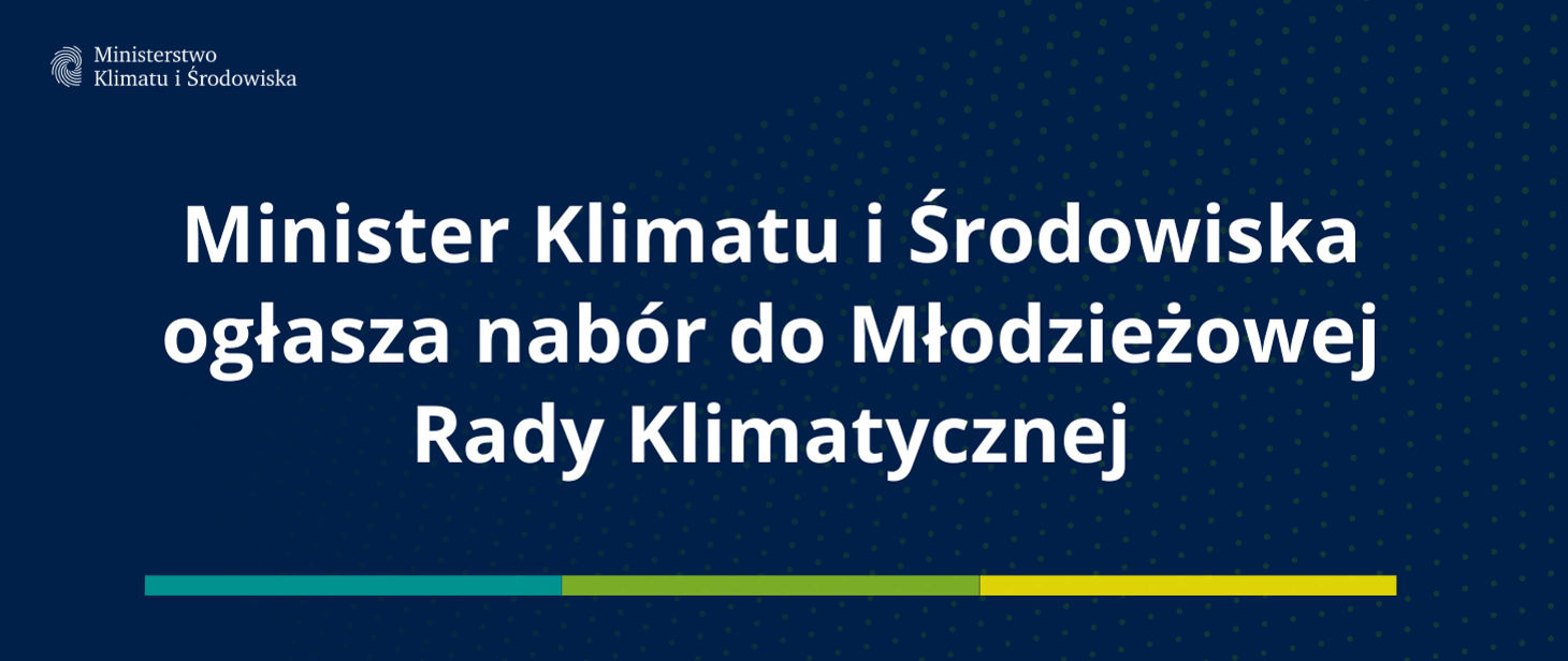 baner z ogłoszeniem naboru do Młodzieżowej Rady Klimatycznej