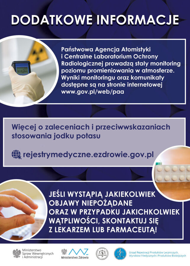 Ulotki i punkty wydawania jodku potasu na terenie Miasta i Gminy Busko-Zdrój