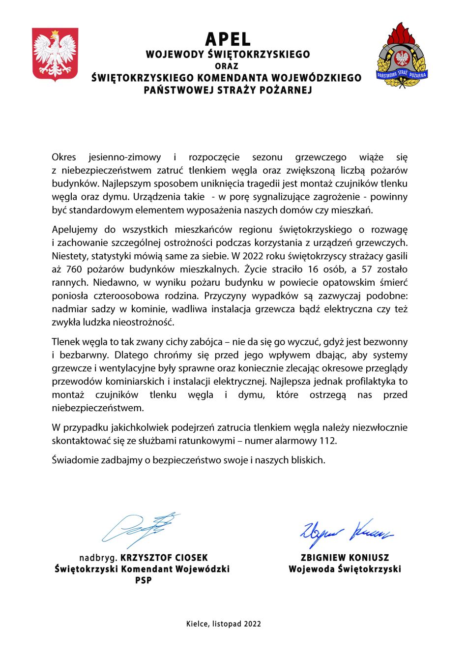Apel Wojewody Świętokrzyskiego