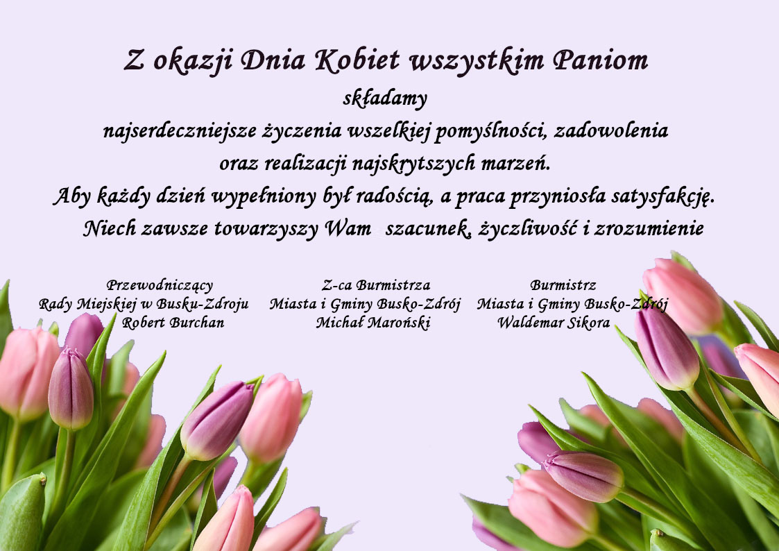 Najlepsze życzenia dla wszystkich Pań!