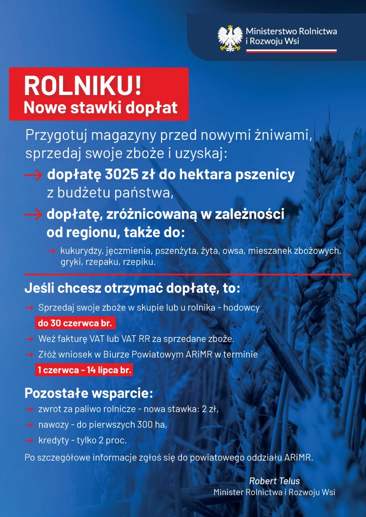 Informacja dla rolników 