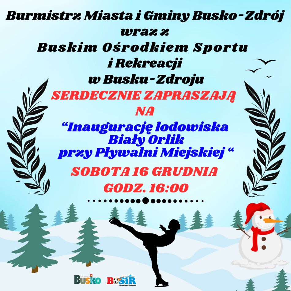 Zapraszamy na inaugurację lodowiska Biały Orlik