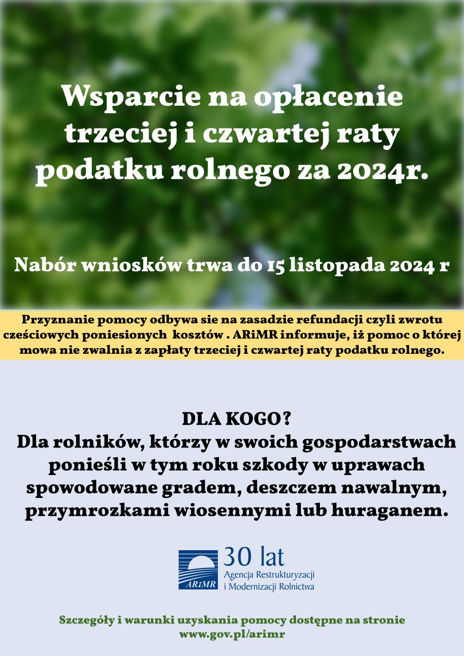 Wsparcie na 3 i 4 rate podatku