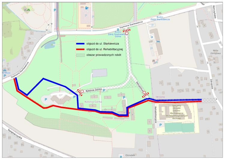 Rozbudowa ul. Rehabilitacyjnej nr 314110T w Busku-Zdroju. Zadanie realizowane w ramach środków z budżetu państwa w ramach „Rządowego Funduszu Rozwoju Dróg"