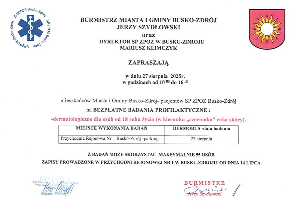 Bezpłatne badania profilaktyczne w kierunku czerniaka