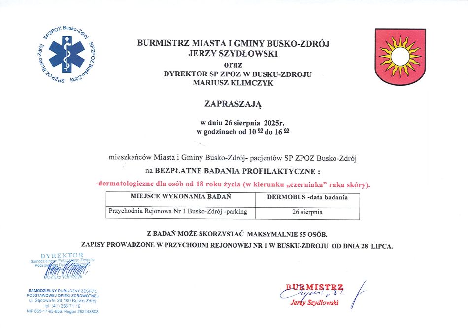 Bezpłatne badania profilaktyczne w kierunku czerniaka