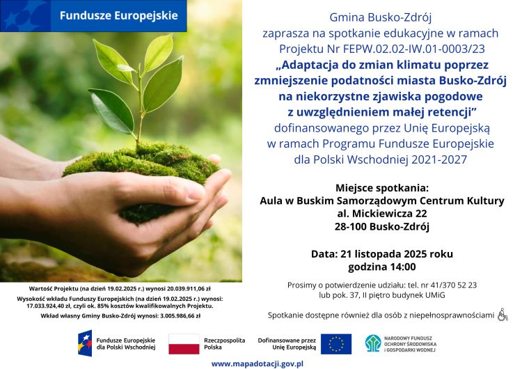 Plakat na spotkanie 21.11.25