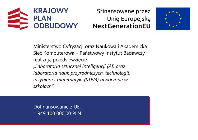 Zestaw do wyposażenia szkoły w Laboratorium sztucznej inteligencji (AI) z KPO