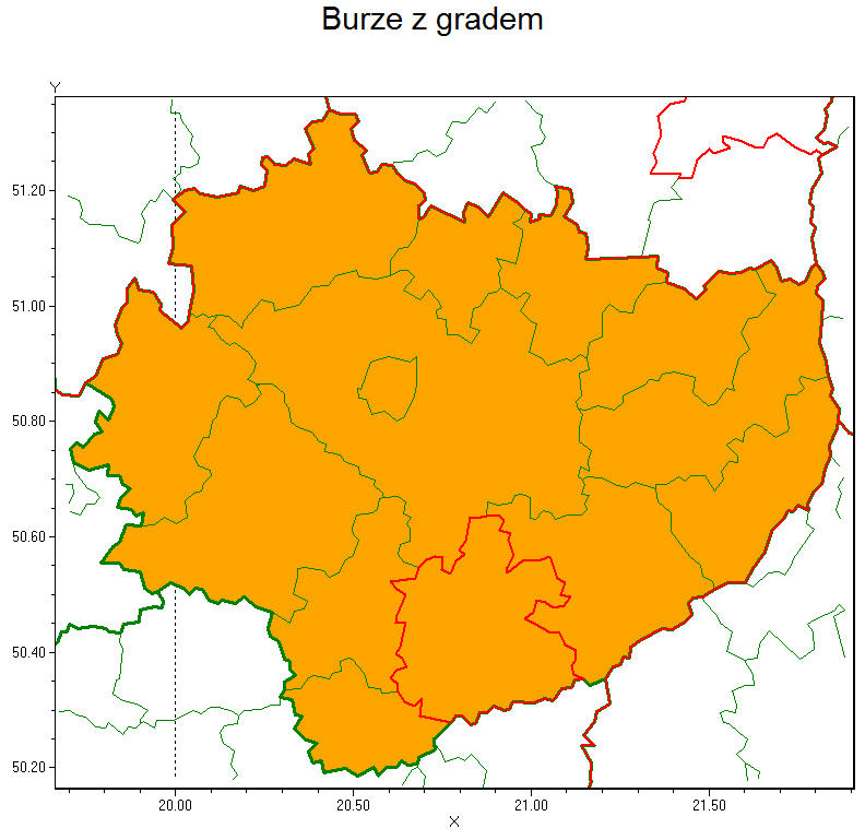 Ostrzeżenia IMGW: Burze z gradem