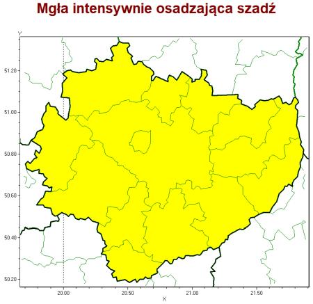Ostrzeżenia IMGW: Mgła intensywnie osadzająca szadź