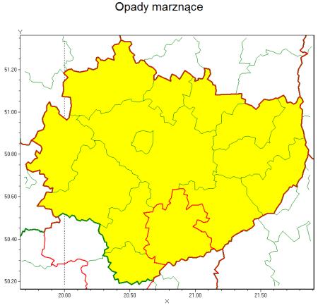 Ostrzeżenia IMGW: Opady marznące