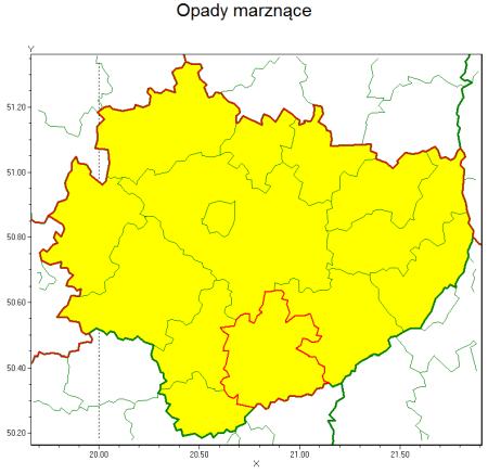 Ostrzeżenia IMGW: Opady marznące