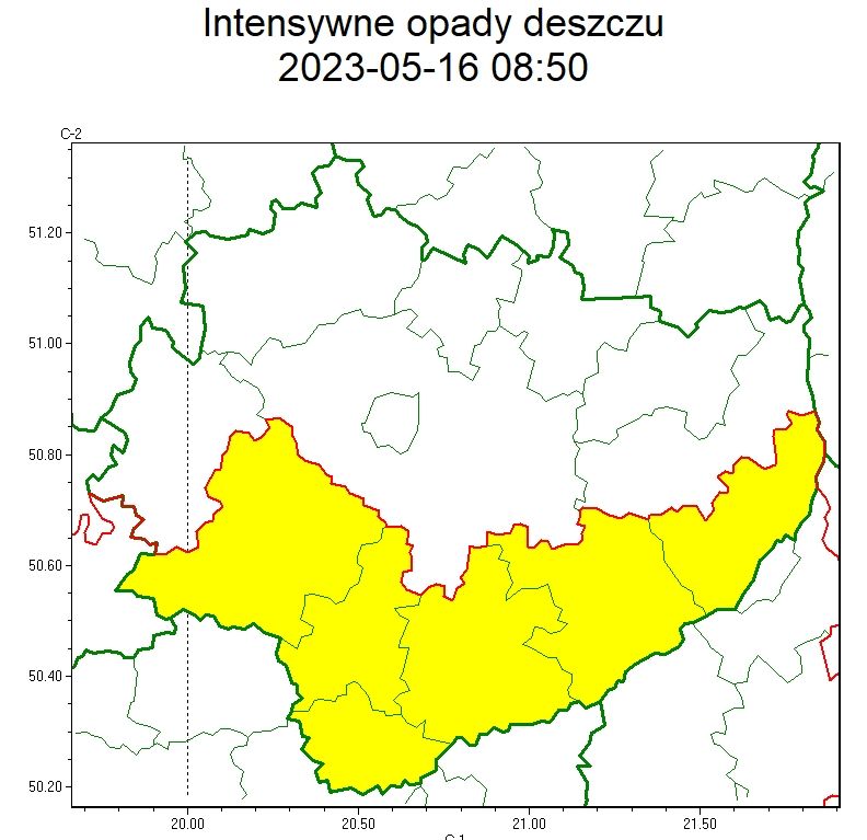 Ostrzeżenia IMGW: Intensywne opady deszczu