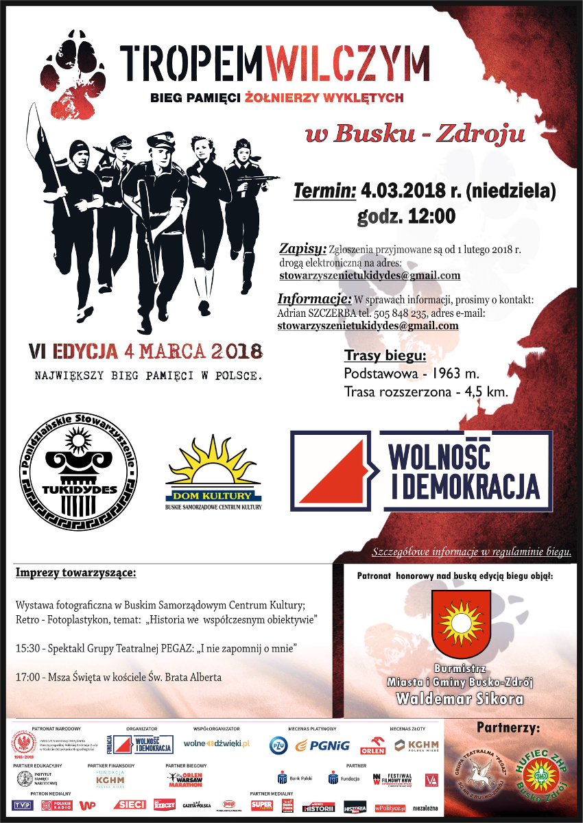  Zapraszamy na VI edycję Biegu Tropem Wilczym 