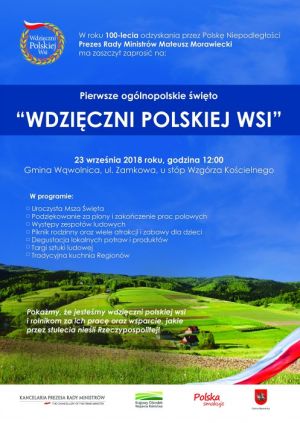 Pierwsze ogólnopolskie święto "Wdzięczni Polskiej Wsi" - 23 września