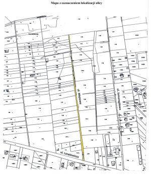 Mapa z zaznaczeniem ulicy Miętowej