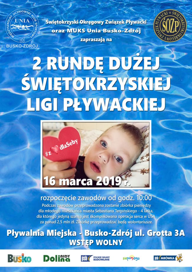 2 Runda Dużej Świętokrzyskiej Ligi Pływackiej w Busku-Zdroju. Zapraszamy na zawody!