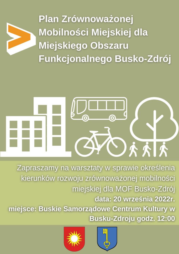 Zapraszamy na warsztaty w sprawie określenia kierunków rozwoju zrównoważonej mobilności miejskiej dla MOF Busko-Zdrój