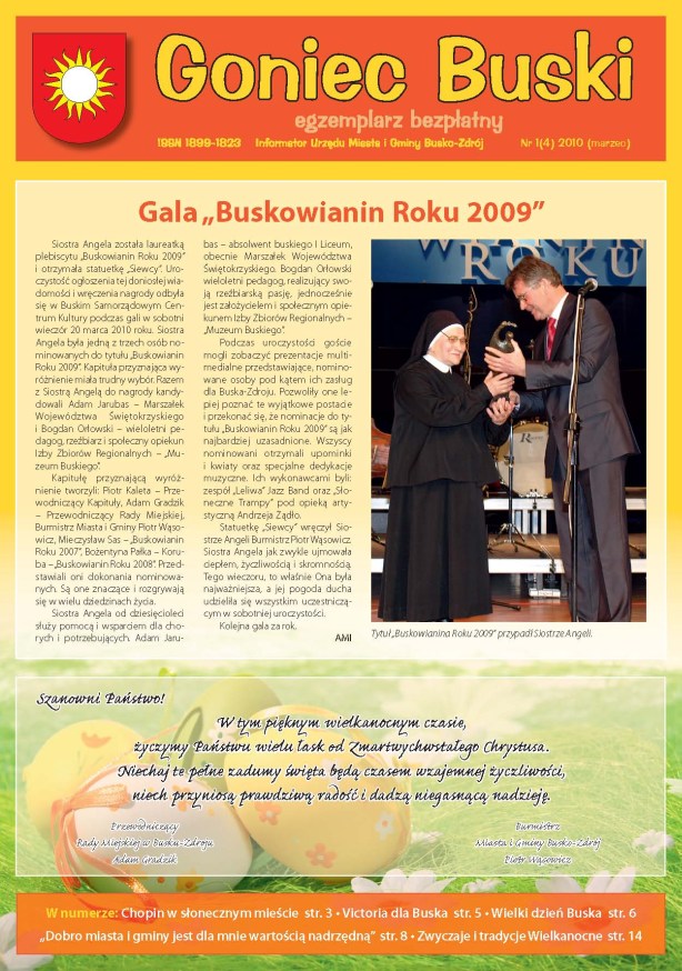 Goniec Buski Informator Urzędu Miasta i Gminy Busko-Zdrój Nr 1/2010 (marzec)