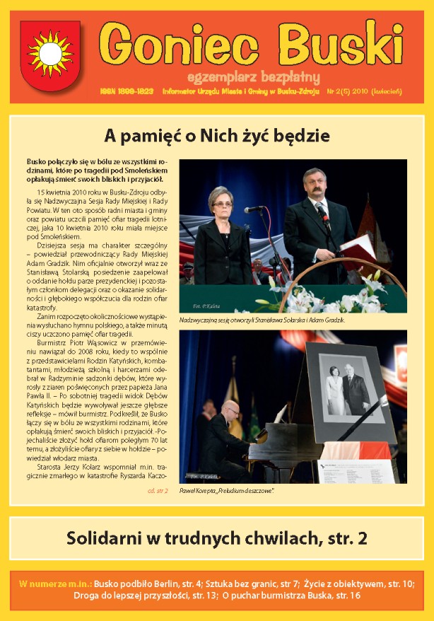 Goniec Buski Informator Urzędu Miasta i Gminy Busko-Zdrój Nr 2/2010 (kwiecień)