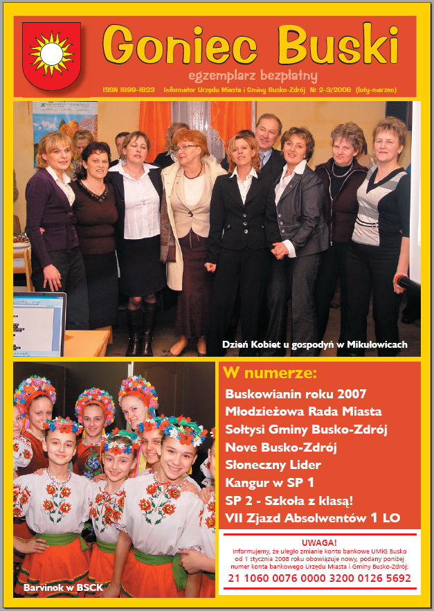 Goniec Buski Informator Urzędu Miasta i Gminy Busko-Zdrój Nr 2-3/2008 (luty/marzec)
