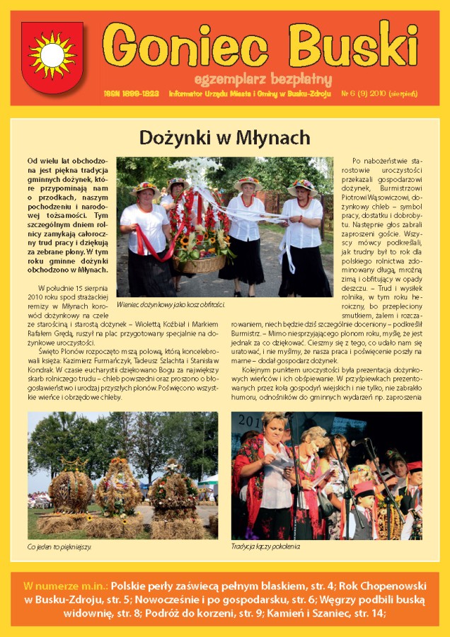 Goniec Buski Informator Urzędu Miasta i Gminy Busko-Zdrój Nr 6/2010 (sierpień)